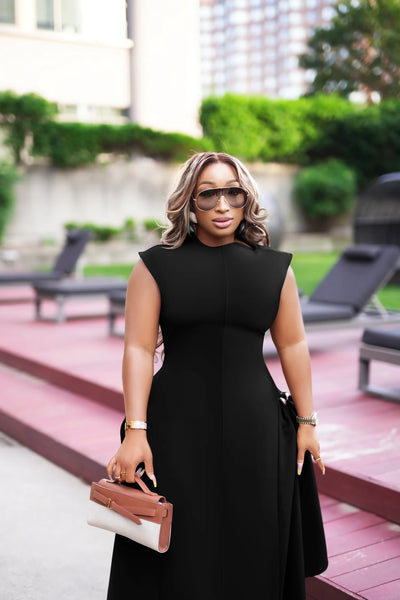 Lannienne asymmetric midi dress