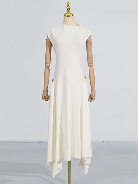 Lannienne asymmetric midi dress