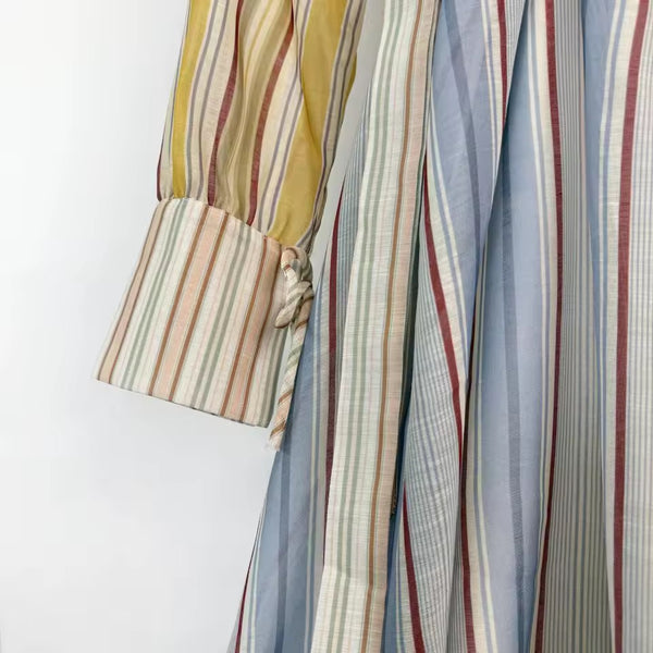 Zanzie striped asymmetrical dress