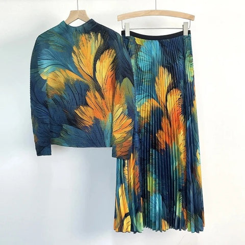 Leigha pleated two piece set