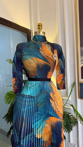 Leigha pleated two piece set
