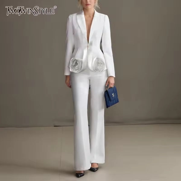 Lisset 2 piece rose trouser