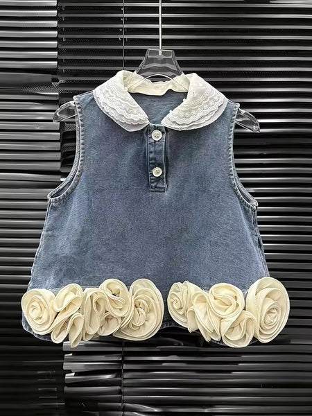 Krishalon denim top