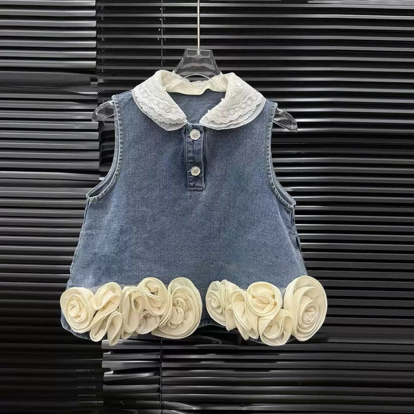 Krishalon denim top