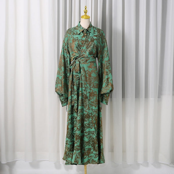 Neyla Maxi wrap dress