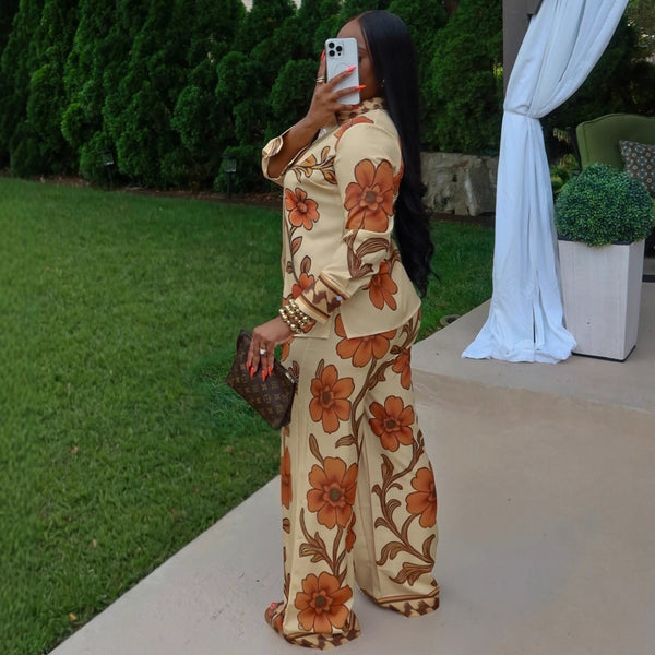 Halina floral trouser set