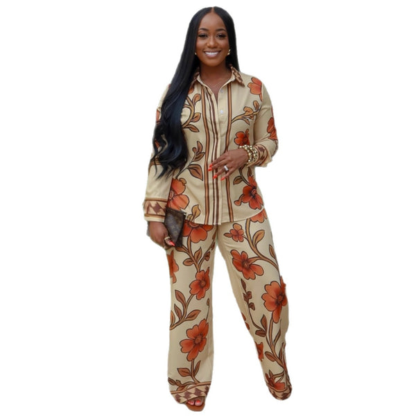 Halina floral trouser set