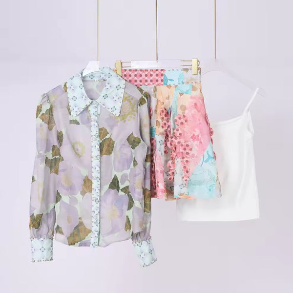 Ekta mini skirt set
