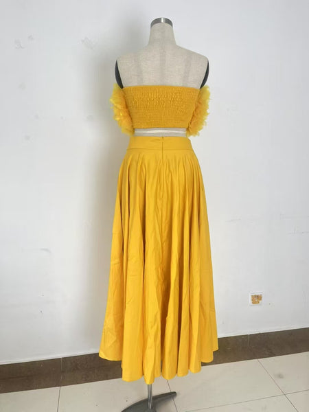 Tafara bralette skirt set