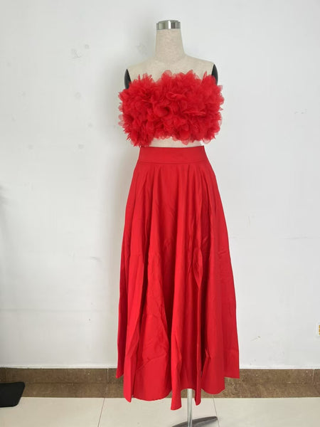 Tafara bralette skirt set