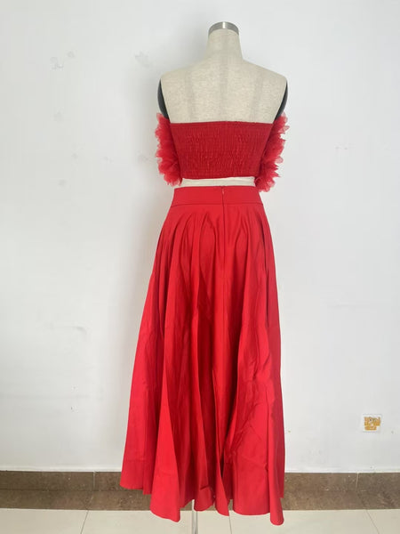 Tafara bralette skirt set