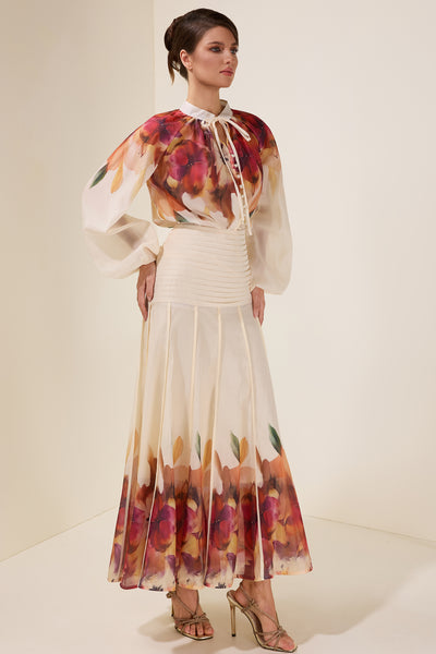 Lauretta floral skirt set