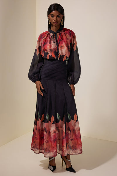 Lauretta floral skirt set