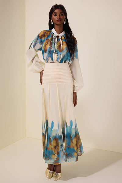Lauretta floral skirt set