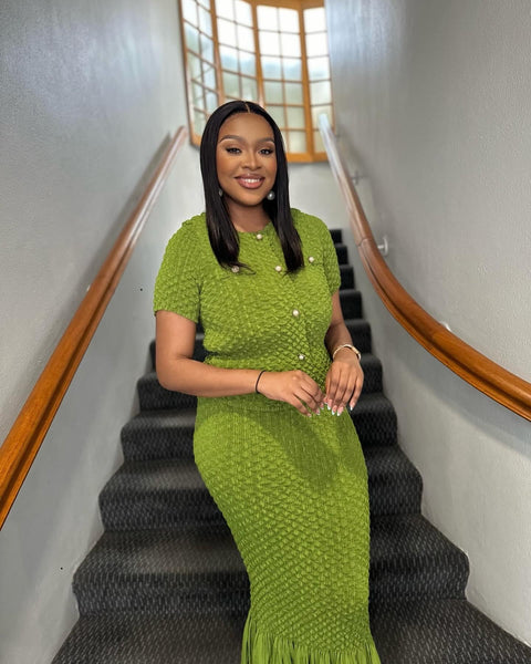 Doneesha pleated skirt set