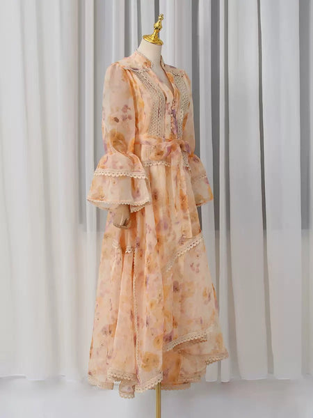 Debera vintage style print dress