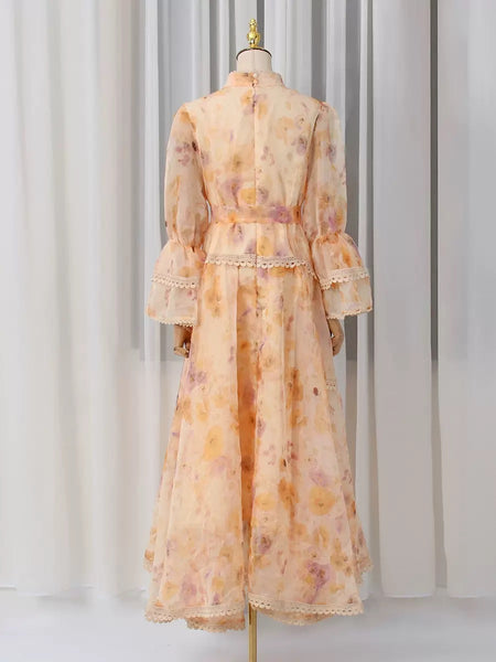 Debera vintage style print dress