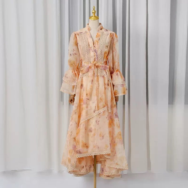 Debera vintage style print dress