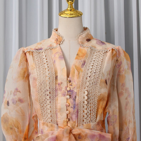 Debera vintage style print dress