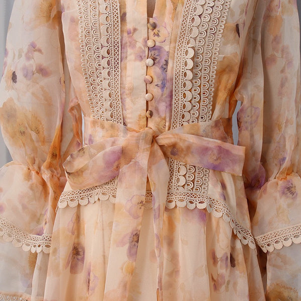 Debera vintage style print dress