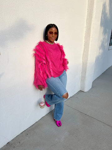 Beata fur style sweater