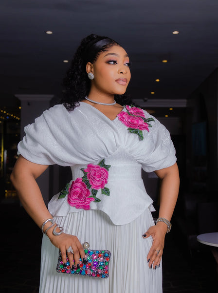 Sharika floral peplum dress