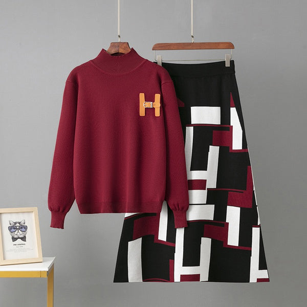 Iminathi knitted skirt set