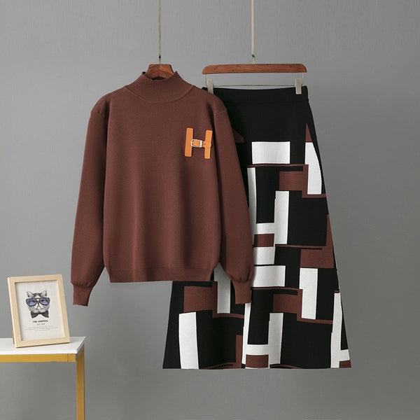 Iminathi knitted skirt set