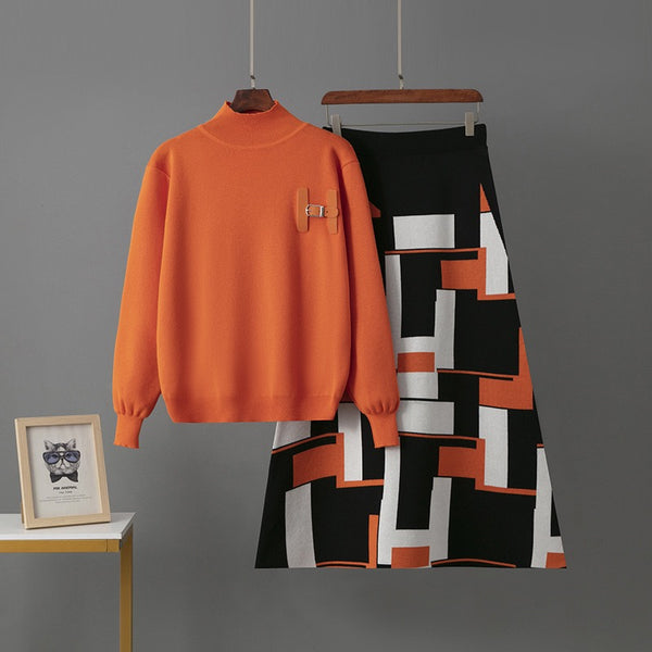 Iminathi knitted skirt set