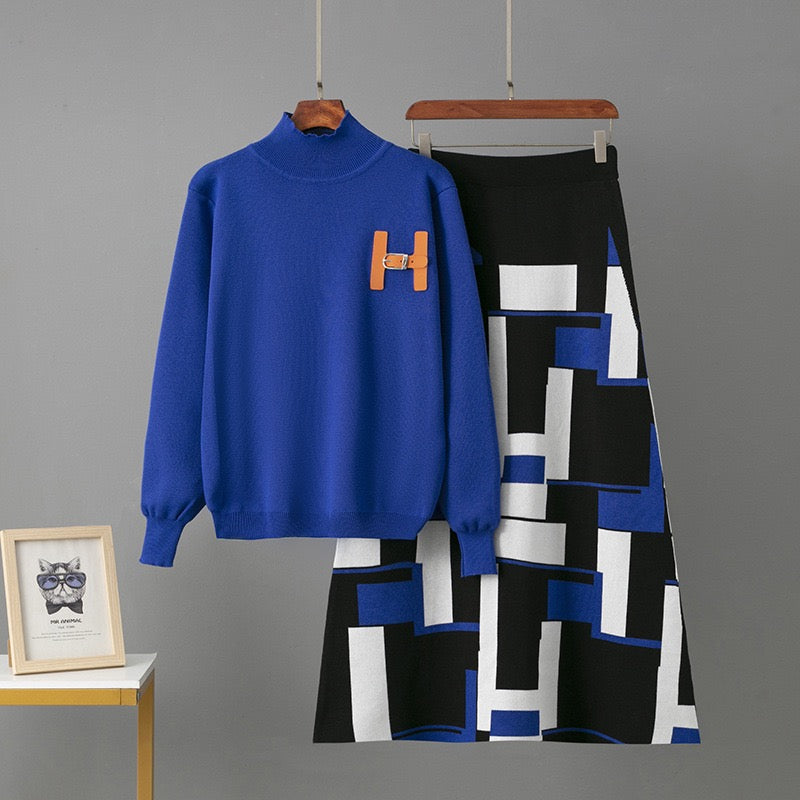 Iminathi knitted skirt set