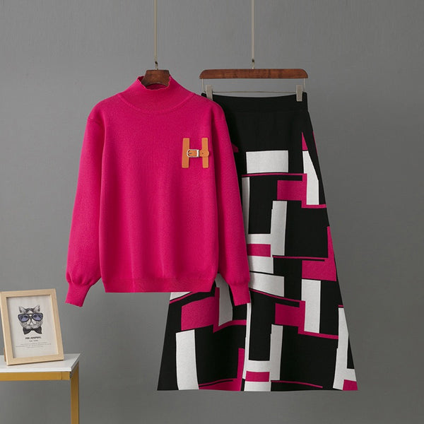 Iminathi knitted skirt set