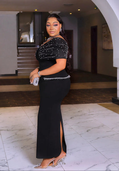 Shaneese peplum bandage dress