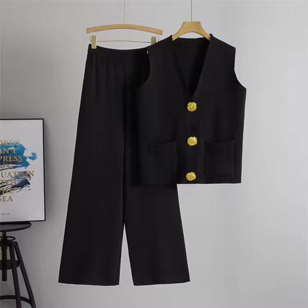 Sabine waistcoat knit Set