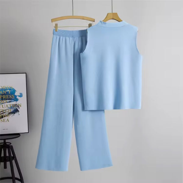 Sabine waistcoat knit Set