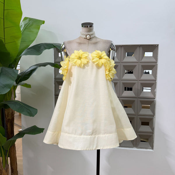 Aleena plunging rustic dress
