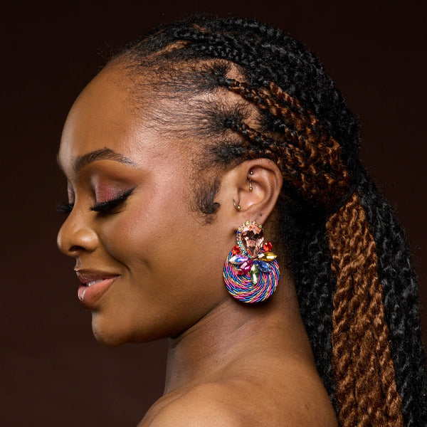 Busisiwe cotton weave earrings