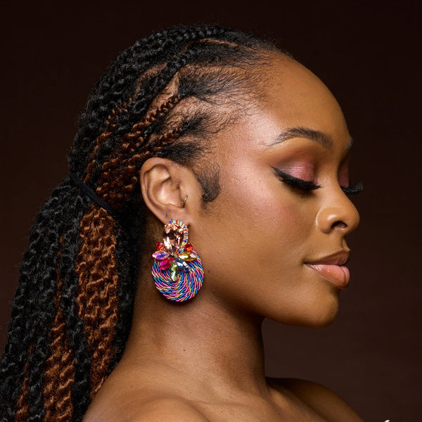 Busisiwe cotton weave earrings