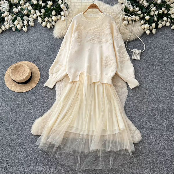 Shelbra tulle statement knit dress