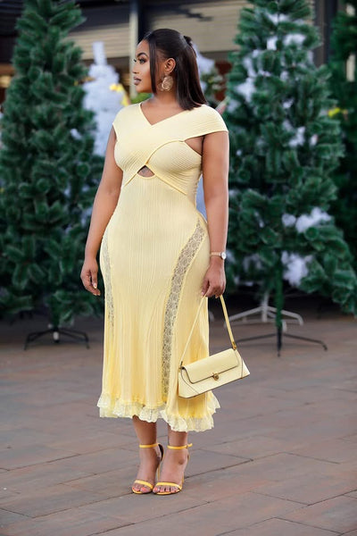 Roselle wrap knit dress
