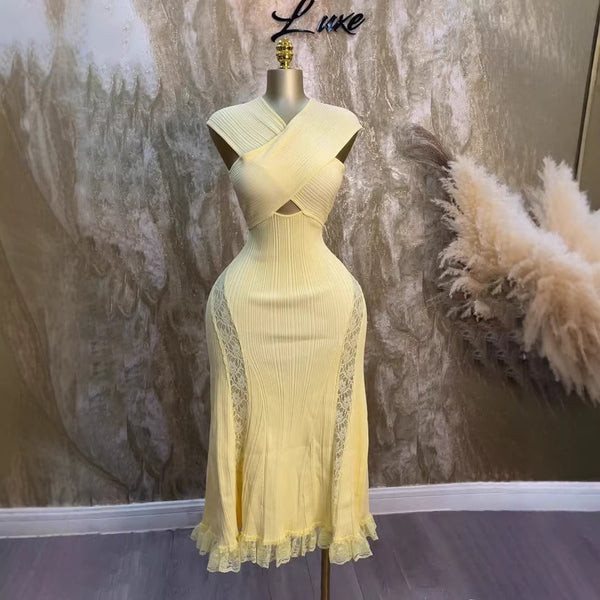 Roselle wrap knit dress