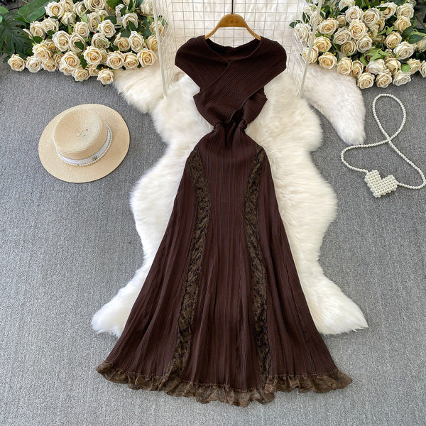 Roselle wrap knit dress