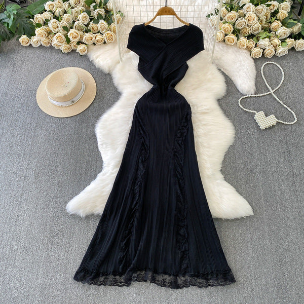 Roselle wrap knit dress