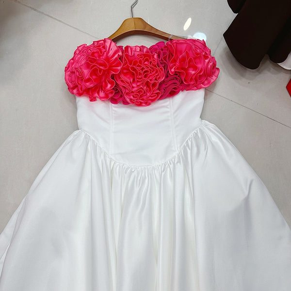 Kaura off shoulder flower bodice dress
