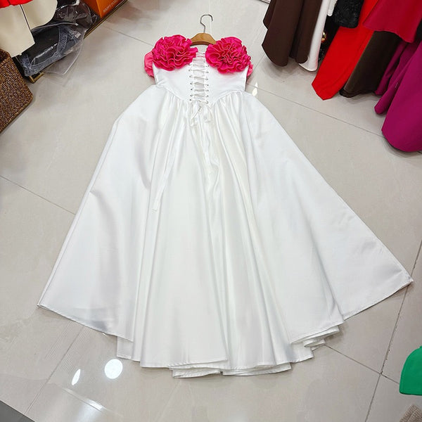 Kaura off shoulder flower bodice dress