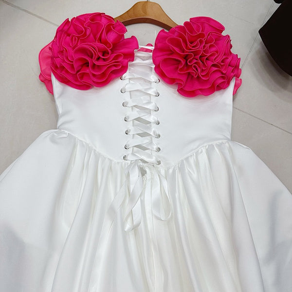 Kaura off shoulder flower bodice dress