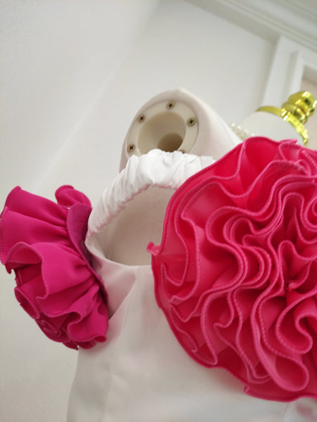 Kaura off shoulder flower bodice dress