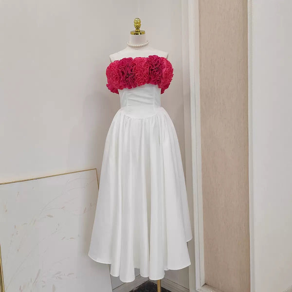 Kaura off shoulder flower bodice dress