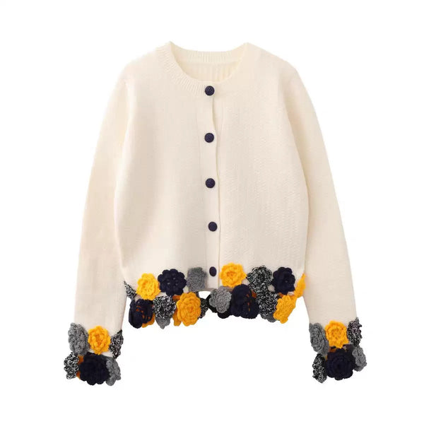 Sheneka crotchet flower cardigan
