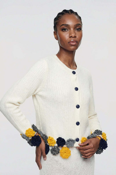 Sheneka crotchet flower cardigan