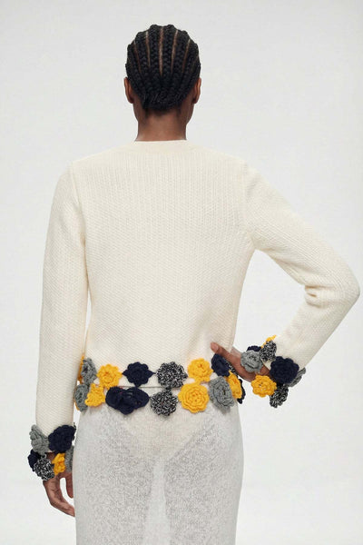 Sheneka crotchet flower cardigan